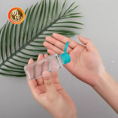 Sanitizer cOem μίνι πλαστικό PCR PLA μπουκαλιών Sanitizer χεριών μεγέθους ταξιδιού μπουκάλι με τον κάτοχο σιλικόνης