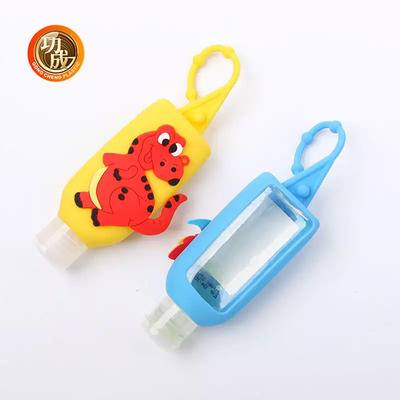 Sanitizer cOem μίνι πλαστικό PCR PLA μπουκαλιών Sanitizer χεριών μεγέθους ταξιδιού μπουκάλι με τον κάτοχο σιλικόνης