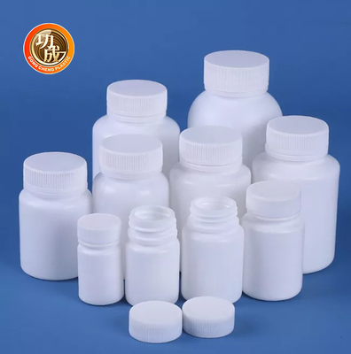 Κενό στρογγυλό άσπρο πλαστικό HDPE μπουκαλιών χαπιών μπουκάλι 50ml 60ml 100ml 150ml 200ml ιατρικής