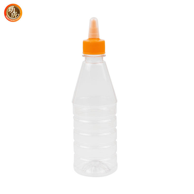 Ο βαθμός τροφίμων PET 17oz καθαρίζει τα μπουκάλια συμπιέσεων μουστάρδας κέτσαπ