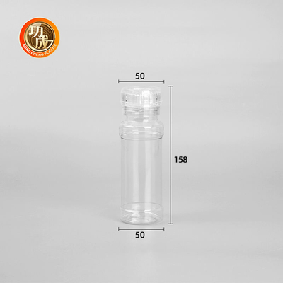 Διαφανή πλαστικά βάζα 250ml 500ml δονητών καρυκευμάτων μπουκαλιών καρυκευμάτων συνήθειας