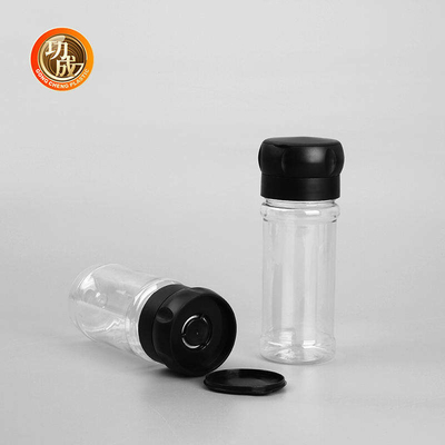 Διαφανή βάζα καρυκευμάτων χρήσης 100ml κουζινών μπουκαλιών καρυκευμάτων της PET πλαστικά