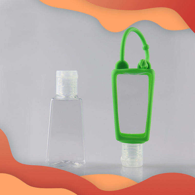 Μίνι χαριτωμένο φορητό πλαστικό Sanitizer ταξιδιού μπουκάλι με τον κάτοχο σιλικόνης κινούμενων σχεδίων