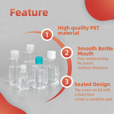 30ML Sanitizer τσεπών συνήθειας πλαστική Sanitizer χεριών μπουκαλιών βασική αλυσίδα μπουκαλιών